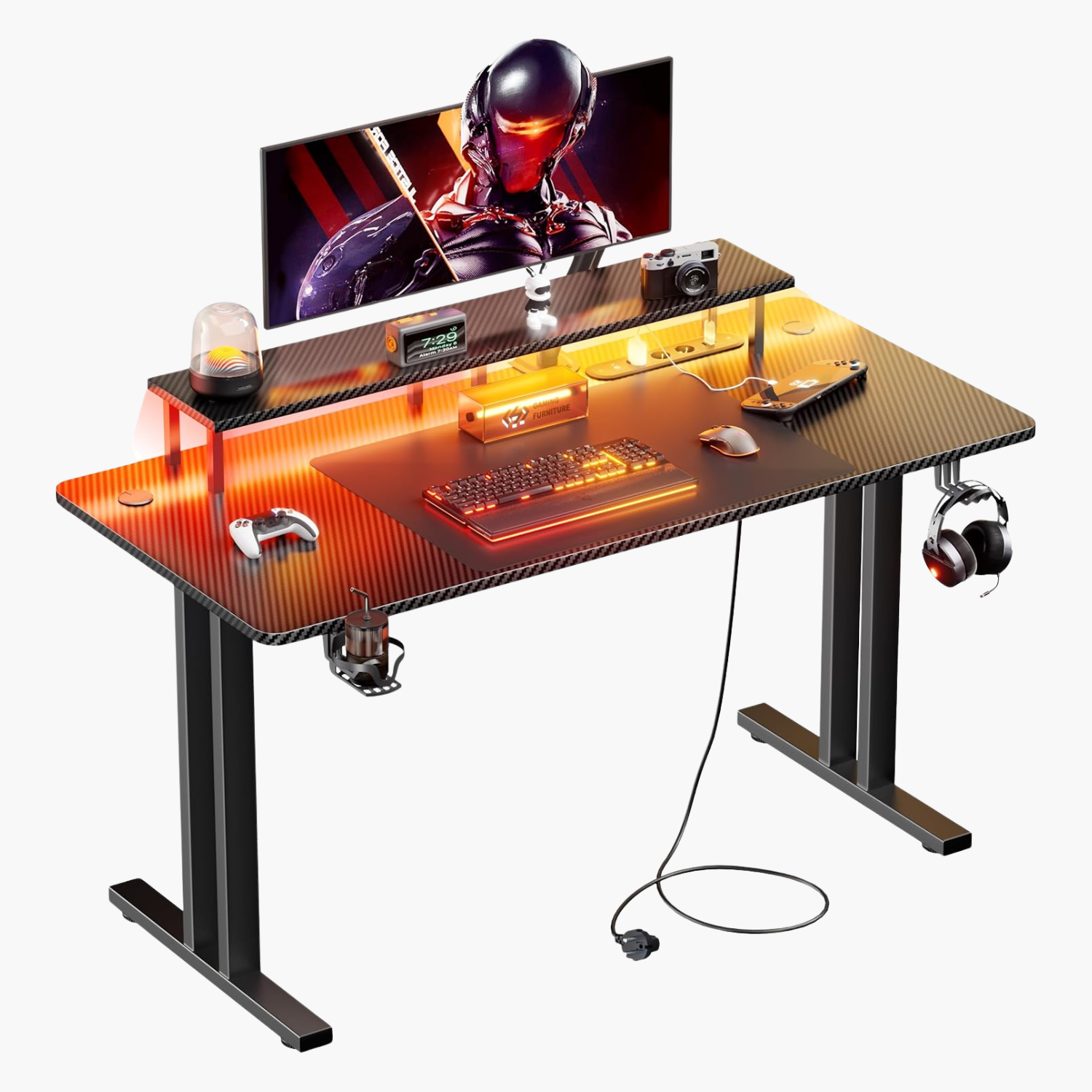Arena Shift RGB – Grand Bureau Gaming avec USB LED – 160 x 60 cm