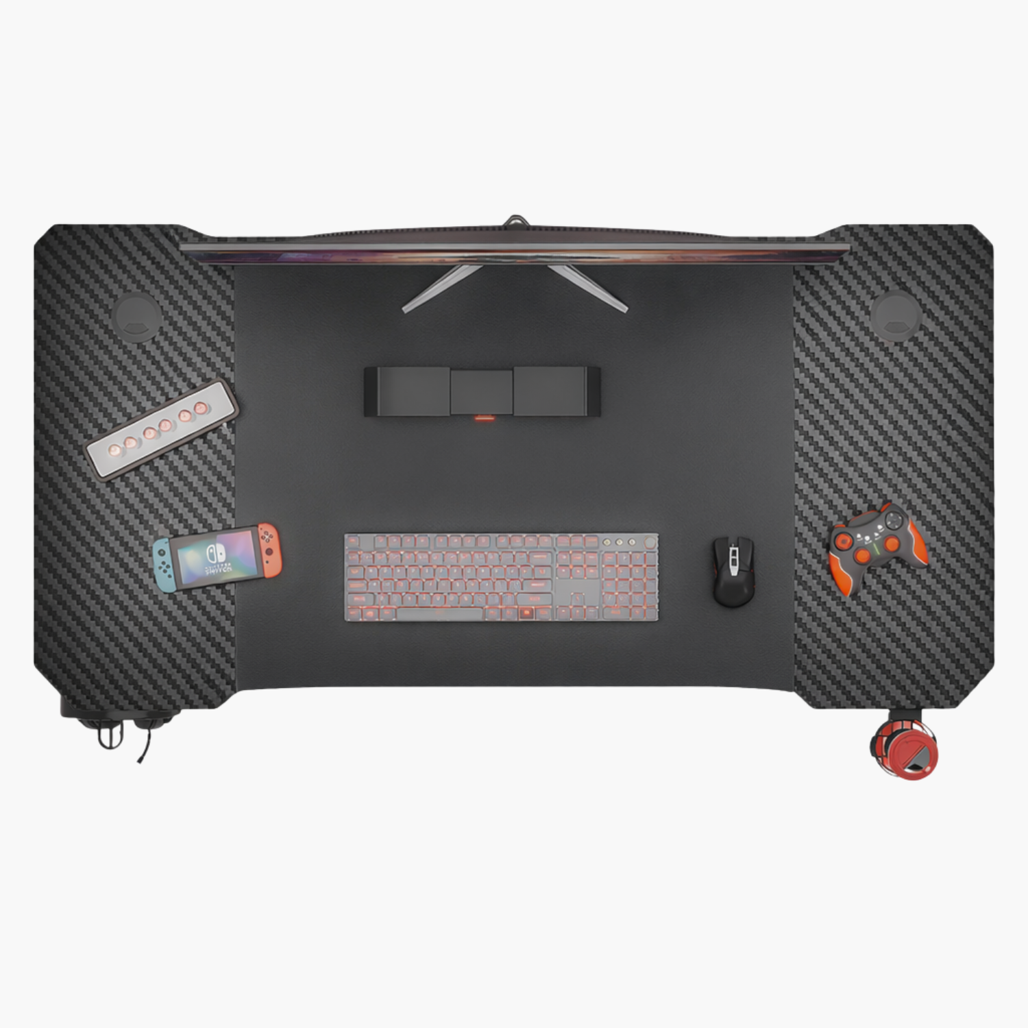 Nexus Lite – Bureau Gaming effet carbone – 120 x 60 cm