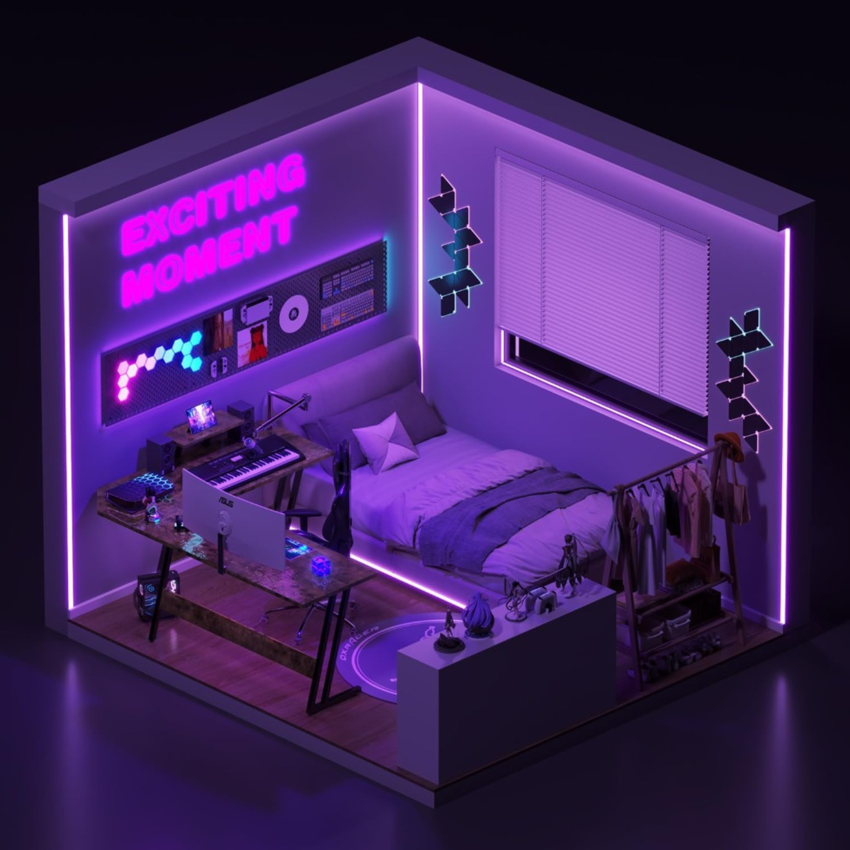 Station – Wood | Bureau Gaming d’angle | 127×127